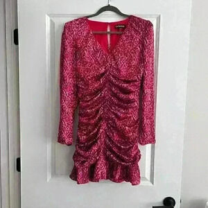 en Saison Razzalind Mini Dress Women's Clothing - Raspberry -Size - SMALL